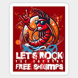 Let's Rock Shrimp Magnet